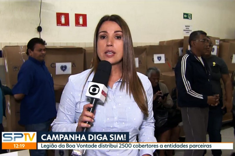 Telejornal SP1, da Rede Globo, destaca mobilização solidária da LBV